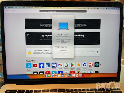 Macbook Pro 13 с нова батерия, снимка 2 - Лаптопи за работа - 45007847