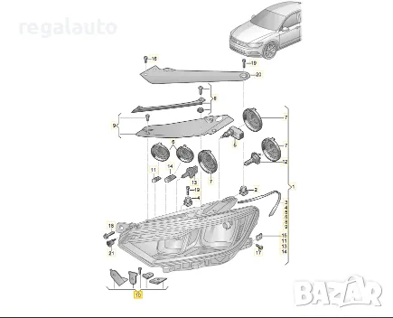 3G0998225,държачи ляв фар VW PASSAT B8 2015-2019, снимка 2 - Части - 48252650