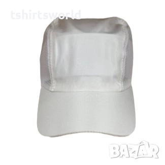 Нова изчистена дишаща шапка с козирка в бял цвят, шушляк, снимка 3 - Шапки - 51679121