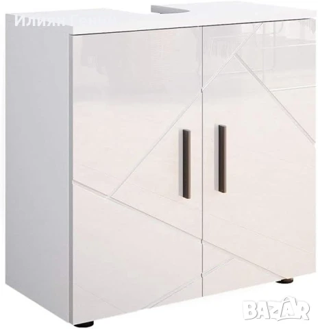Шкаф за мивка Vicco Irma, бял гланц, 60 x 59 см 