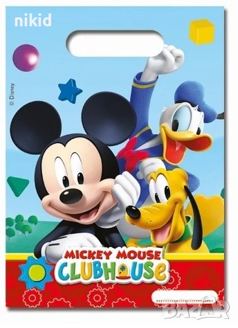 10 бр торбички Мики Маус Доналд Гуфи за сладки подарък рожден ден парти