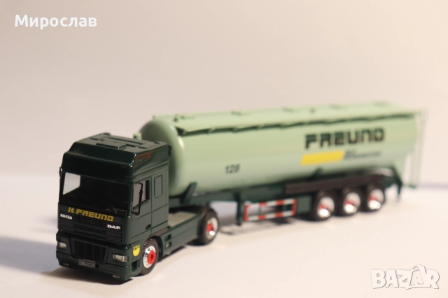 HERPA H0 1/87 DAF СИЛОЗ ЦИСТЕРНА КАМИОН МОДЕЛ, снимка 3 - Колекции - 52710935