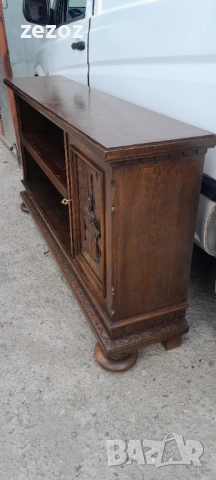 Библиотека с дърворезба масив №113, снимка 3 - Секции и витрини - 52606897