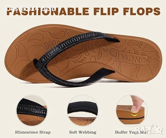 Дамски джапанки ONCAI с ортопедична поддръжка и гумена подметка, снимка 10 - Джапанки - 53472914