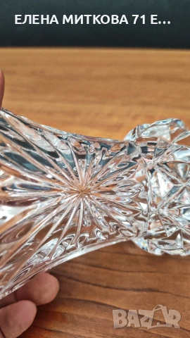 Масивна кристална вазичка, снимка 4 - Вази - 53774369