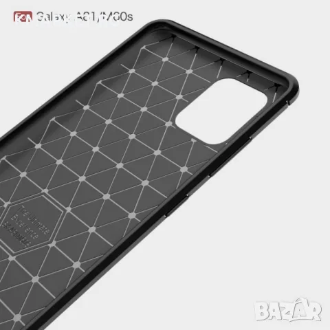 Samsung Galaxy A81/Note 10 Lite Удароустойчив Carbon Fiber Калъф и Протектор, снимка 5 - Калъфи, кейсове - 48220485