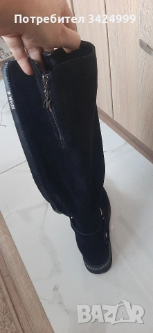 Нови дамски ботуши от велур, снимка 3 - Дамски ботуши - 53290657