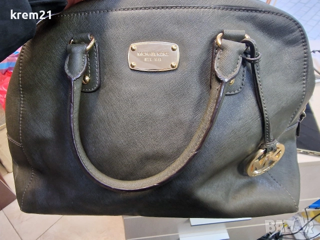 Michael Kors Cindy зелена дамска чанта, снимка 5 - Чанти - 53218547