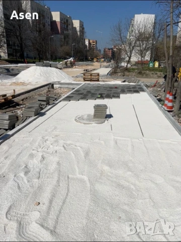 Редене на бетонни павета уни павета тротоарни плочи и бордюри