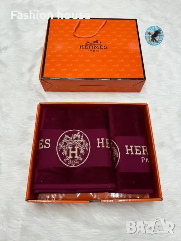 Комплект 2 броя - плажна хавлия и кърпа Hermes ,Boos,Louis Vuitton,YSL,Gucci,, снимка 1