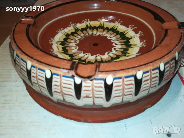 ГОЛЯМ ПЕПЕЛНИК-КЕРАМИКА 18Х5СМ 0208252023LCHERY, снимка 4 - Антикварни и старинни предмети - 51230317