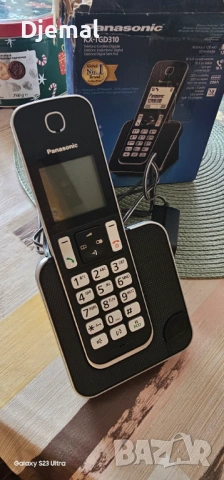 Безжичен телефон Panasonic KX-TGD310FR, черен