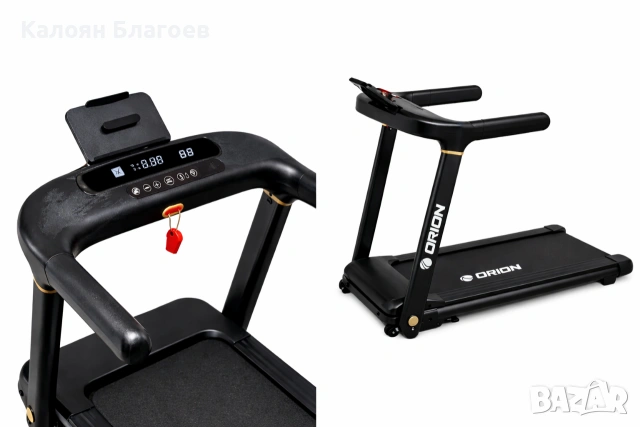 Бягаща пътека ORION 15 km/h – почти нова, сгъваема, снимка 2 - Фитнес уреди - 53868654