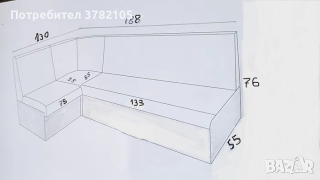 Кухненски ъгъл + кръгла кухненска маса, снимка 7 - Дивани и мека мебел - 51819662