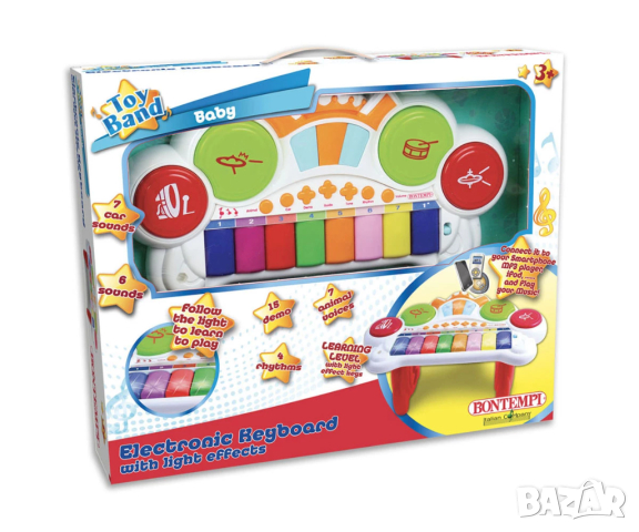 Bontempi - Бебешки синтезатор с 8 клавиша, снимка 1 - Музикални играчки - 44977522