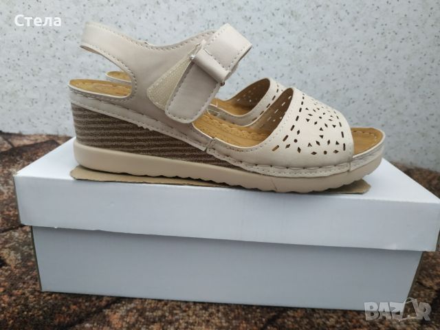 Дамски сандали на платформа , снимка 4 - Сандали - 46270198