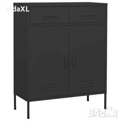 vidaXL Шкаф за съхранение, антрацит, 80х35х101,5 см, стомана(SKU:336177