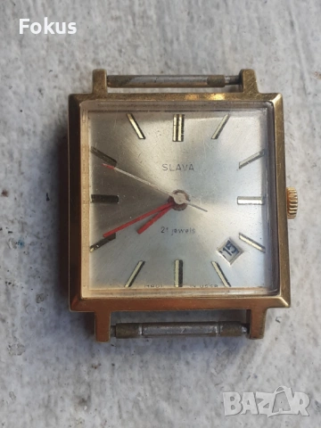 Мъжки механичен часовник Слава - 20 микрона позлата