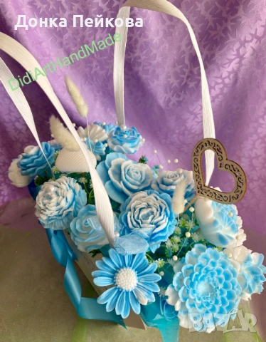 Букет от сапунени цветя, снимка 11 - Козметика за тяло - 53880911