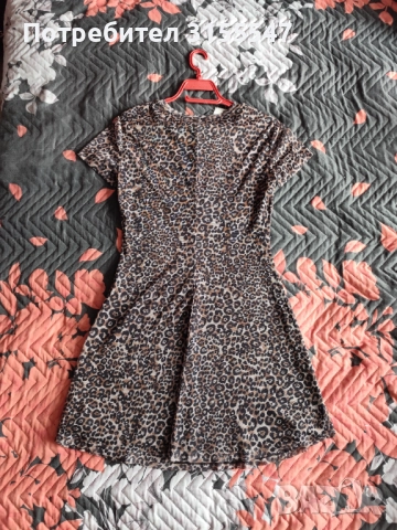 Къса леопардова рокличка, снимка 2 - Рокли - 52091084