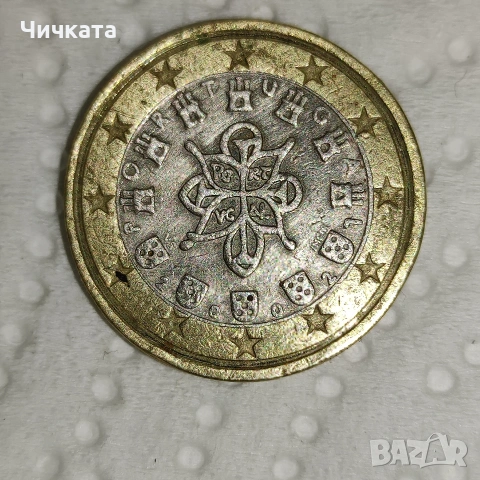 Продавам монета от 1 евро - 2002 Португалия , снимка 2 - Нумизматика и бонистика - 53342225