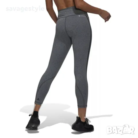 Дамски клин ADIDAS Optime Training Icons 7/8 Leggings Grey, снимка 2 - Клинове - 48939941