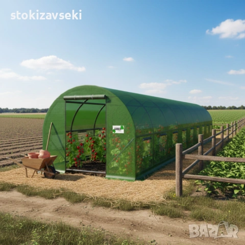 Голяма оранжерия - идеална вентилация и здрава конструкция