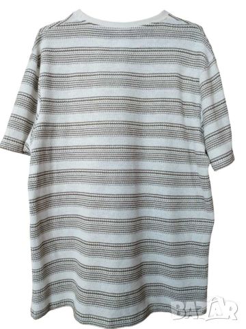 Мъжка елегантна тениска Zara, Бежова, XL, снимка 2 - Тениски - 45780450