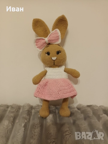 Зайче с рокля!, снимка 3 - Плюшени играчки - 52586266