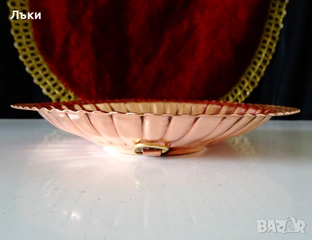 Медна купичка,чиния,чиста червена мед. , снимка 4 - Антикварни и старинни предмети - 53939333