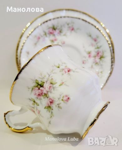 Троен комплект Royal Albert PARAGON Victoriana Rose., снимка 10 - Колекции - 45528837
