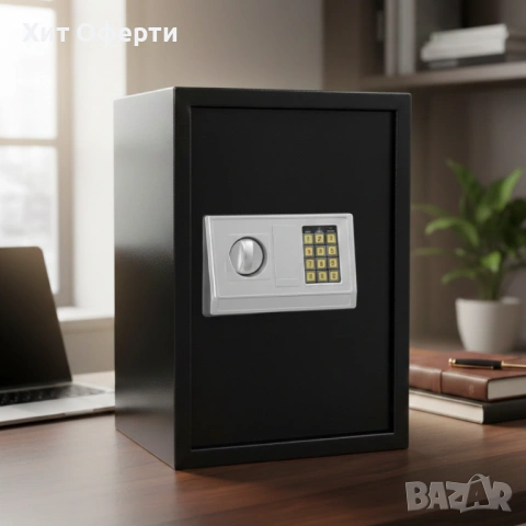 Електронен сейф 43L с аварийни ключове и монтажни болтове – Сигурност и защита за ценни вещи