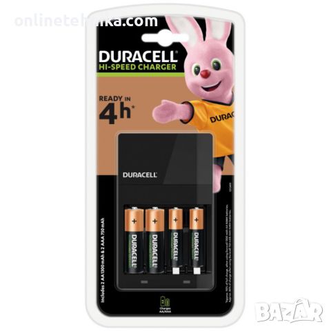 Зарядно за батерии Duracell CEF14 + 2 x R6/AA + 2 x R03/AAA, снимка 1 - Друга електроника - 46452087