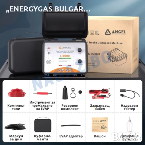 Пушек Машина/ПРОФЕСИОНАЛЕН ДимоГенератор ANCEL L8000 АВТОДиагностика, снимка 15 - Аксесоари и консумативи - 50801561