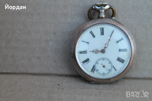 Стар сребърен джобен часовник, снимка 2 - Антикварни и старинни предмети - 50363834