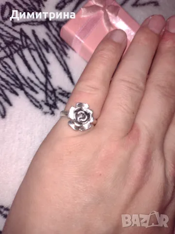 Дамски пръстен с печат 925, снимка 6 - Пръстени - 49605863