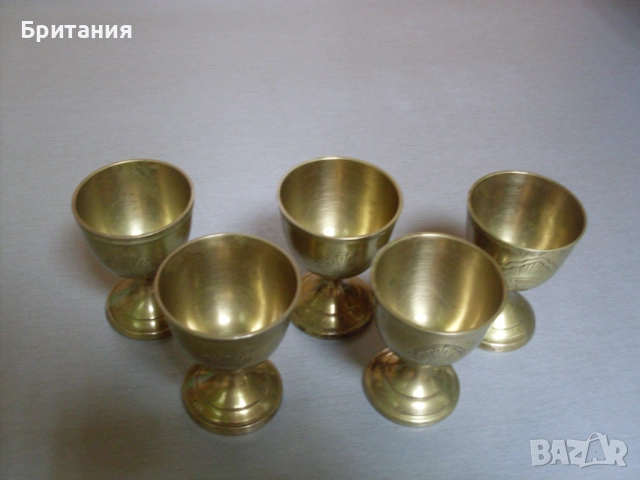 Бронзови чаши- 5бр. комплект., снимка 2 - Антикварни и старинни предмети - 52920324