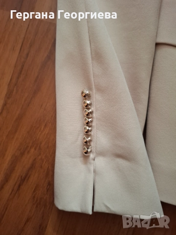 Дамско сако екрю, снимка 3 - Сака - 50671569