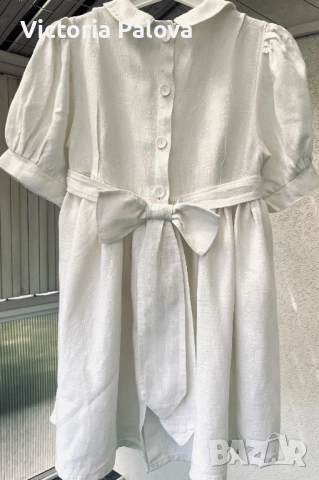 Уникална бутикова  детска рокля груб лен Германия, снимка 5 - Детски рокли и поли - 51733807