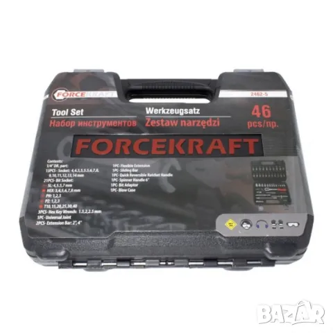 Гедоре FORCEKRAFT 1/4" 46-части, снимка 2 - Гедорета - 48426083