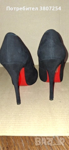 Дамски обувки на ток. Естествен велур. , снимка 5 - Дамски ежедневни обувки - 53284018