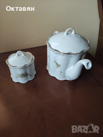Порцеланов чайник, захарница, снимка 3 - Сервизи - 53054115