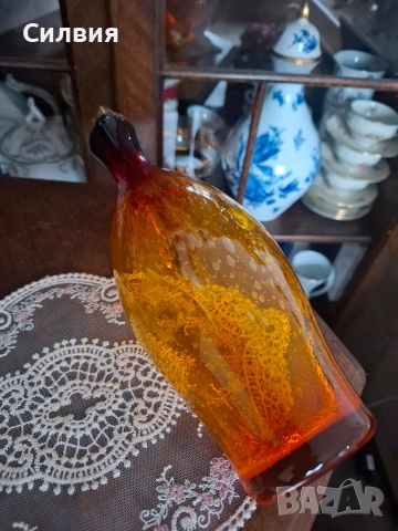 Антикварна стъклена стомна с „Уранов дъх“, снимка 8 - Други ценни предмети - 53400695