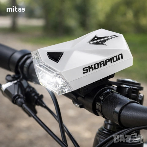 Комплект LED светлини за велосипед Skorpion ALS-011 (предна + задна), снимка 6 - Аксесоари за велосипеди - 40748057