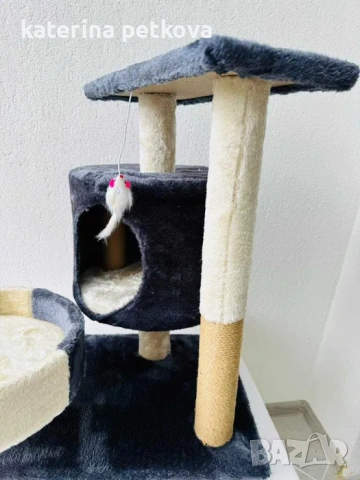 Котешка Катерушка МО10 - Сив цвят с бежово, снимка 4 - За котки - 53744358