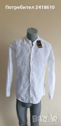 Hugo Boss Race_1 Linen Regular Fit Mens Size М Лен ОРИГИНАЛ! Мъжка Ленена Риза!, снимка 2 - Ризи - 47258781