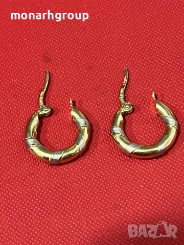 Златни обеци, снимка 2 - Обеци - 54073156