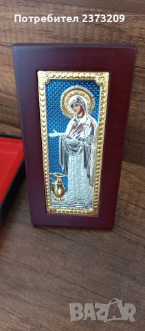 Сребърна икона за подарък, снимка 2 - Икони - 53464262