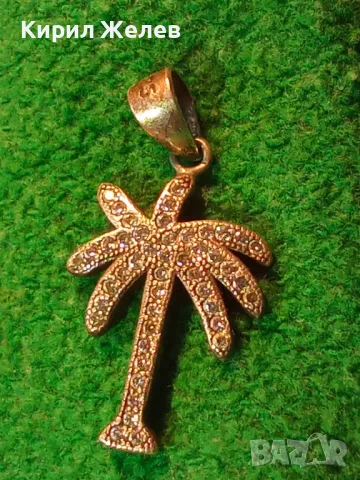 ФИГУРАЛЕН СКЪПОЦЕНЕН СРЕБЪРЕН ПЕНДАНТ ПАЛМА СРЕБРО 925 с ИСКРЯЩИ ФАСЕТИРАНИ ЦИРКОНИ 49766, снимка 12 - Колиета, медальони, синджири - 49149466