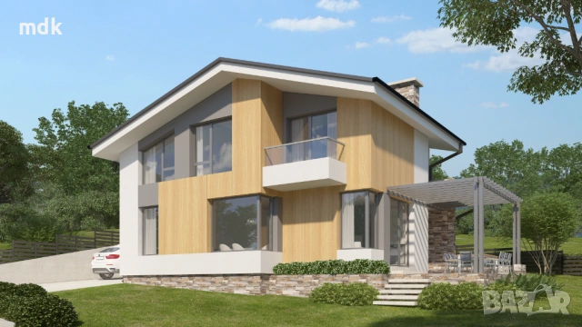 Двуетажна нова къща с 2 спални пред АКТ 16